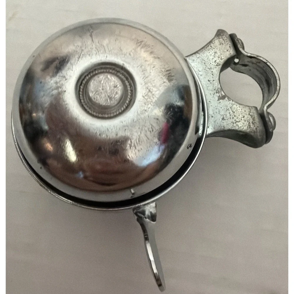 Vintage Bee Brand Cycle Revolving Bicycle Bell Bike Handlebar Mount Chrome Works